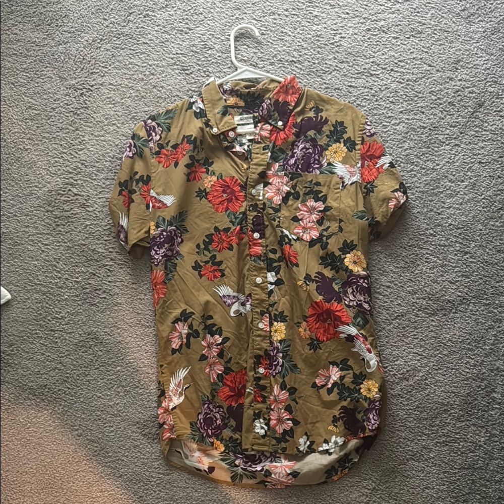 Goodthreads Floral Casual Button Down Shirt - Multicolor